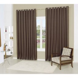 Cortina Rústica Denver 2,20m - Tabaco - 1 Cortina Rústica Denver 2,20m - Tabaco - 1