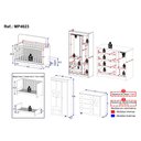 Ver imagem 4 de Quarto de Bebê Completo com Berço Americano 3 em 1 Sonho Multimóveis Mp4623 Madeirado/off White