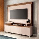 Ver imagem 2 de Estante Painel de Tv 70 Pol 180cm Luma H01 Castanho/off White - Mpozenato