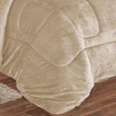 Ver imagem 3 de Coberdrom Apollo King Sherpa Pele de Carneiro + Manta Flannel 1 Peça - Cáqui