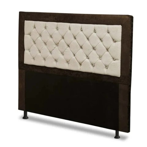 Cabeceira Casal Queen 160 Cm para Cama Box Berlim Marrom Marfim