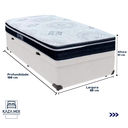 Ver imagem 3 de Cama Box Baú Branco e Colchão Orthosono D33 com Pillow Top Solteiro Anjos