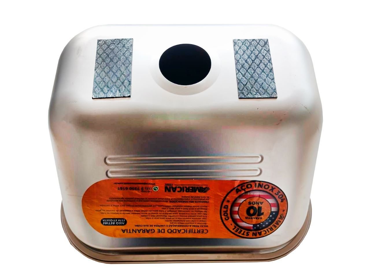 10 Tanque Inox 50x40x23 Aço 304 Cozinha As Atacado Kit - 5