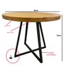 Mesa de Madeira Maciça para Restaurante 80cm 4 Lugares - 2