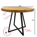 Ver imagem 2 de Mesa de Madeira Maciça para Restaurante 80cm 4 Lugares