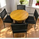 Ver imagem 5 de Mesa de Madeira Maciça para Restaurante 80cm 4 Lugares