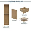 Ver imagem 4 de Módulo 45x180 1 Porta 1 Kit Prateleira 3 Gavetas Frame CabeCasa MadeiraOriginals
