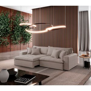 Sofá Zen Linho 02 Módulos 100 Cm B25 Meu Sofá Online