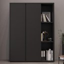 Ver imagem 2 de Armário Multiuso Alto 2 Portas 4 Prateleiras com Nicho Oslo