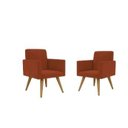 Ver imagem 1 de Kit com 2 Poltrona Decorativa Talita Cor Terra Cota