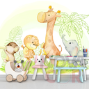 Ver imagem 3 de Papel de Parede Infantil Animais Floresta 1m²