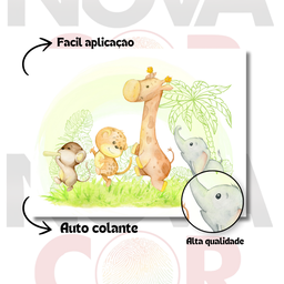 Papel de Parede Infantil Animais Floresta 1m² - 2