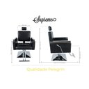 Ver imagem 2 de Cadeira Hidráulica Reclinável Barbeiro Salão Pelegrin PEL-2613 Preto