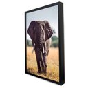 Ver imagem 3 de Quadro Decorativo Elefante Caminhando em Moldura Caixa TaColado Moldura Trad 1cm Madeira Escura sem 
