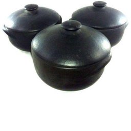 Conjunto com 3 Panelas de Barro n 2 - sisiarte - 1 Conjunto com 3 Panelas de Barro n 2 - sisiarte - 1