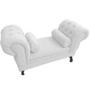 Ver imagem 1 de Recamier Grécia 160x50 Suede Branco - Dominic Decor Grecia