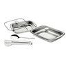 Kit para assar e servir aço inox com tampa de vidro 4 pç. Cosmos Tramontina - 1