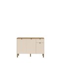 Ver imagem 2 de Balcão 3 Portas 1 Gaveta 120cm com Tampo 100% MDF Vert Plus Freijó/Soft