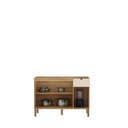 Ver imagem 4 de Balcão 3 Portas 1 Gaveta 120cm com Tampo 100% MDF Vert Plus Freijó/Soft