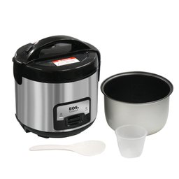 Panela Elétrica De Arroz EOS 5 Xicaras Inox Preta Tampa Vidro Clear Glass EPA05PI 220V - 3