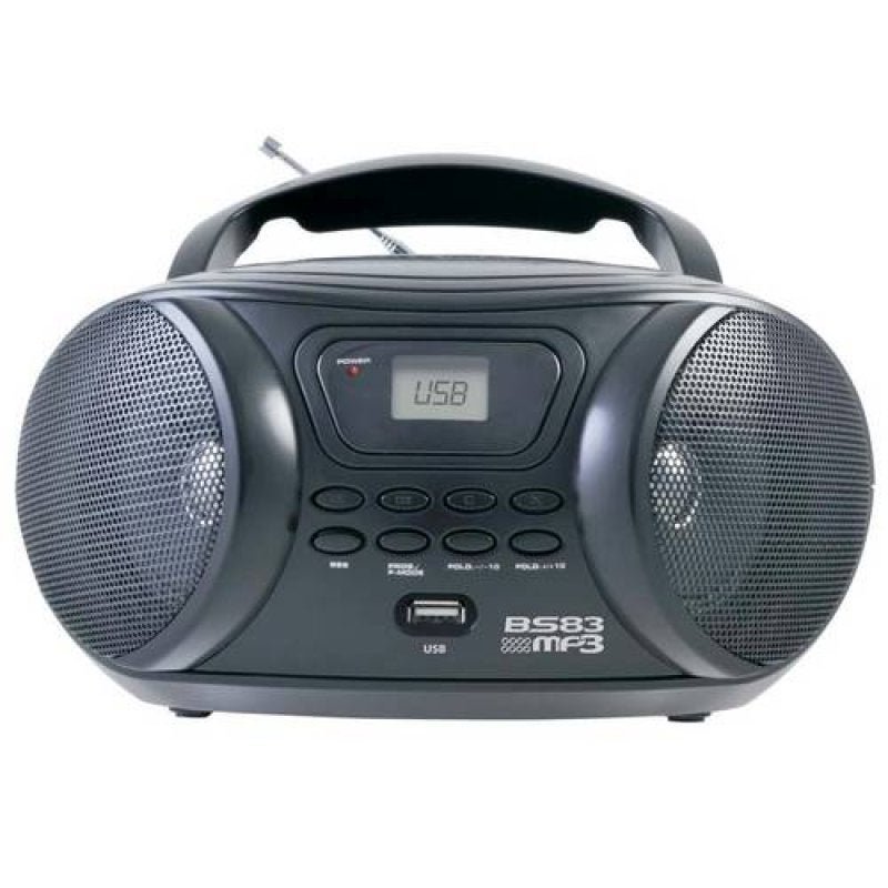 Rádio Portátil Boombox Britania Bs-83 USB, MP3, Aux, Rádio FM, 3.4W Rms - Preto - 1