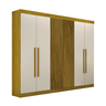 Guarda Roupa Casal 6 portas 6 Gavetas 100% MDF Toronto - Leifer: Freijó / Freijó Decor / Off white - 1