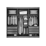 Guarda Roupa Casal 6 portas 6 Gavetas 100% MDF Toronto - Leifer: Freijó / Freijó Decor / Off white - 2