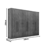 Guarda Roupa Casal 6 portas 6 Gavetas 100% MDF Toronto - Leifer: Freijó / Freijó Decor / Off white - 3