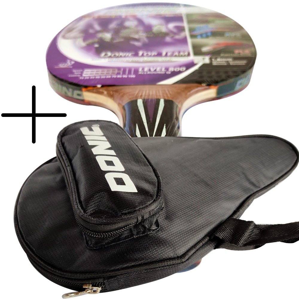 Donic Racket Case Kit Raquete Donic Top Team 800 + Porta Raquete Case Pro | MadeiraMadeira