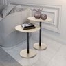 Conjunto Mesa Lateral em Mdf com Pé de Aço - Conjunto com 2 Mesas Off White - 3