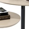 Conjunto Mesa Lateral em Mdf com Pé de Aço - Conjunto com 2 Mesas Off White - 6