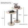 Conjunto Mesa Lateral em Mdf com Pé de Aço - Conjunto com 2 Mesas Off White - 10