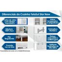 Ver imagem 2 de Cozinha Compacta Star New 3 Peças (2 Armários + 1 Paneleiro) CPT106 Branco/Preto - Telasul