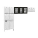 Ver imagem 1 de Cozinha Compacta Star New 3 Peças (2 Armários + 1 Paneleiro) CPT106 Branco/Preto - Telasul