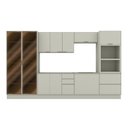 Ver imagem 2 de Cozinha Completa 7 Peças 100% MDF com Cristaleiras 2 Portas e Torre Quente 2 Fornos Fineze