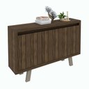 Ver mais imagens de Kit Escritório Completo 5 Peças C/ Mesa Estante e Balcão Cor:nogal