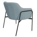 Ver mais imagens de Kit 02 Poltronas Decorativas Jade Base Aço Preto Bouclé Azul Claro - Nexta Casa