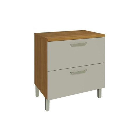 Balcão de Cozinha Princesa 1 Porta Basculante e 1 Gaveta C- Tampo 80cm Freijo-off White - Nesher