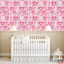 Ver imagem 2 de Papel de Parede Infantil Coração Rosa Adesivo 3mx58cm Antimofo
