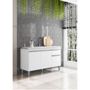 Ver imagem 3 de Balcão de Pia Cozinha Tatiane 120 Cm Branco 1999 sem Tampo Ajl Móveis