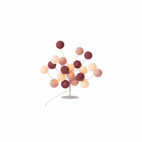 Luminária de Mesa Árvore de Luz Estilo Bonsai com Bolinhas Bivolt (vinho)