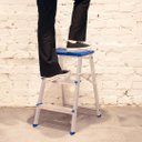 Ver imagem 6 de ESCADA BANQUETA ALUMINIO MOR 3 DEGRAUS DOBRAVEL 120KG