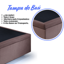 Ver imagem 7 de Cama Box Baú Solteirinho 78x188x42cm Suede com Pistão a Gás