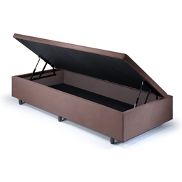 Cama Box Baú Solteirinho 78x188x42cm Suede com Pistão a Gás - 3