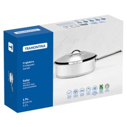 Panela para Frituras em Aço Inox com Fundo Triplo 3,3l - 3