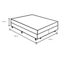 Ver imagem 4 de Cama Box Baú Casal 138 Bipartido Sintético Marrom com Colchão Ortobom Airtech Spring Pocket D26 Bege