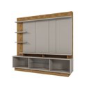 Ver imagem 6 de Estante Painel Home para Tv 65" Vinhedos Grigio Fosco/amêndoa- Mabe Magazine