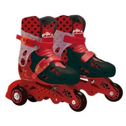 Patins Ajustável 3 Rodas Miraculous Ladybug com Acess 29 A 32 - 1