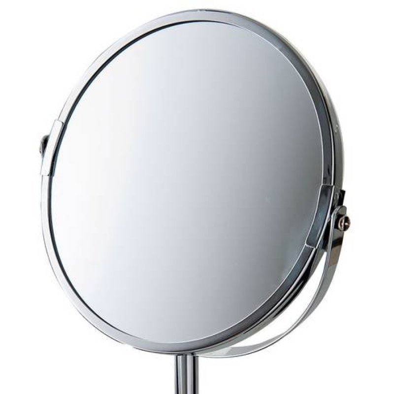 Espelho de Aumento Giratório Dupla Face Inox Ideal Barbear Maquiagem - MR8 8481 - 3