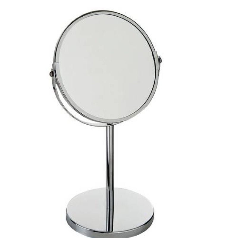 Espelho de Aumento Giratório Dupla Face Inox Ideal Barbear Maquiagem - MR8 8481 - 4